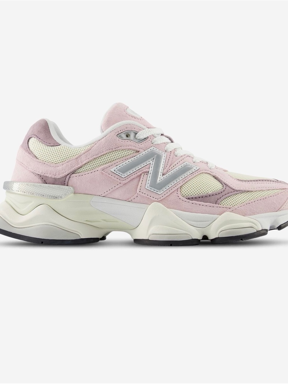 New Balance 9060 Women's Pink & Cream White Suede Trainer